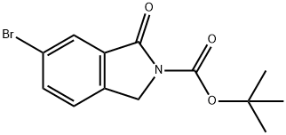 6-Bromo-1-oxo-1,3-dihydro-isoindole-2-carboxylic acid tert-butyl ester Struktur