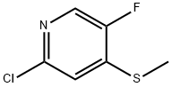 2-chloro-5-fluoro-4-methylsulfanylpyridine Struktur