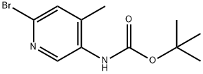 (6-Bromo-4-methyl-pyridin-3-yl)-carbamic acid tert-butyl ester Struktur