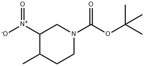 2-Methyl-2-propanyl 4-methyl-3-nitro-1-piperidinecarboxylate Struktur