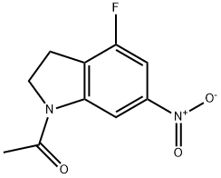 1-(4-Fluoro-6-nitroindolin-1-yl)ethanone Struktur