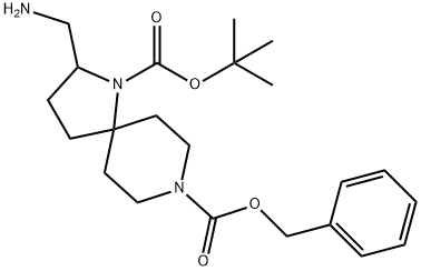 8-Benzyl 1-Tert-Butyl 2-(Aminomethyl)-1,8-Diazaspiro[4.5]Decane-1,8-Dicarboxylate Struktur