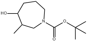 TERT-BUTYL 4-HYDROXY-3-METHYLAZEPANE-1-CARBOXYLATE Struktur