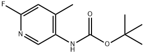 (6-Fluoro-4-methyl-pyridin-3-yl)-carbamic acid tert-butyl ester Struktur