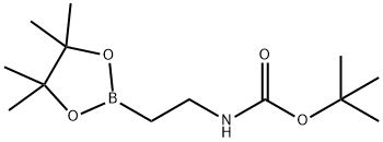 tert-butyl 2-(4,4,5,5-tetramethyl-1,3,2-dioxaborolan-2-yl)ethylcarbamate Struktur