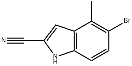 5-bromo-4-methyl-1H-indole-2-carbonitrile Struktur