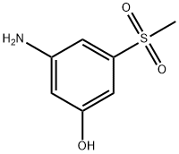 3-Amino-5-(methylsulfonyl)phenol Struktur