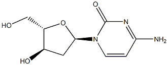 4-amino-1-[(2R,4R,5S)-4-hydroxy-5-(hydroxymethyl)oxolan-2-yl]pyrimidin-2-one Struktur