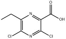 3,5-Dichloro-6-ethylpyrazine-2-carboxylic acid Struktur