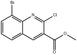 methyl 8-bromo-2-chloroquinoline-3-carboxylate Struktur