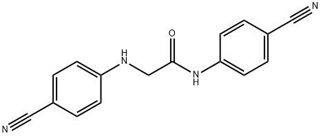 N-(4-cyanophenyl)-2-((4-cyanophenyl)amino)acetamide Struktur