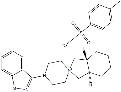 (3aR,7aR)-4'-(benzo[d]isothiazol-3-yl)octahydrospiro[isoindole-2,1'-piperazin]-2-ium4-methylbenzenesulfonate Struktur