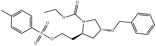 (2R,4R)-ethyl 4-(benzyloxy)-2-(2-(tosyloxy)ethyl)pyrrolidine-1-carboxylate