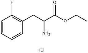 DL-2-fluoro- Phenylalanine, ethyl ester, hydrochloride Struktur