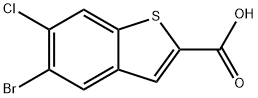 5-Bromo-6-chloro-benzo[b]thiophene-2-carboxylic acid Struktur