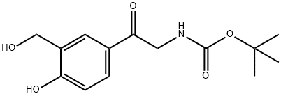 Carbamic acid,N-[2-[4-hydroxy-3-(hydroxymethyl)phenyl]-2-oxoethyl]-,1,1,-dimethylethyl ester Struktur