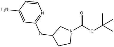 tert-butyl 3-((4-aminopyridin-2-yl)oxy)pyrrolidine-1-carboxylate Struktur