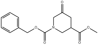 1-benzyl 3-methyl 5-oxopiperidine-1,3-dicarboxylate Struktur