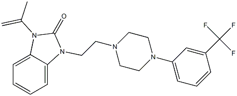 1-(prop-1-en-2-yl)-3-(2-(4-(3-(trifluoromethyl)phenyl)piperazin-1-yl)ethyl)-1H-benzo[d]imidazol-2(3H)-one Struktur