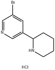 3-Bromo-5-(piperidin-2-yl)pyridine dihydrochloride Struktur