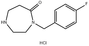 4-(4-Fluorobenzyl)-1,4-diazepan-5-one hydrochloride Struktur