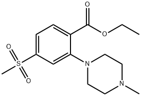 Ethyl 2-(4-Methyl-1-piperazinyl)-4-(methylsulfonyl)benzoate Struktur