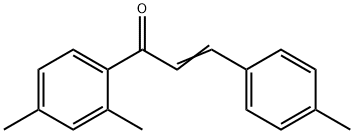 (2E)-1-(2,4-dimethylphenyl)-3-(4-methylphenyl)prop-2-en-1-one Struktur