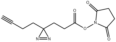 2,5-Dioxopyrrolidin-1-yl 3-(3-(but-3-yn-1-yl)-3H-diazirin-3-yl)propanoate Struktur