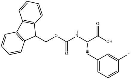 DL-N-[(9H-fluoren-9-ylmethoxy)carbonyl]-3-fluoro- Phenylalanine Struktur