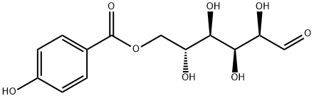 6-O-(p-Hydroxybenzoyl)glucose Struktur