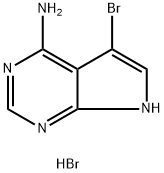 5-bromo-7H-pyrrolo[2,3-d]pyrimidin-4-amine hydrobromide Struktur