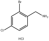 (2-Bromo-4-chlorophenyl)methanamine hydrochloride Struktur