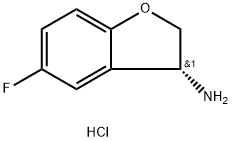 (3R)-5-FLUORO-2,3-DIHYDRO-1-BENZOFURAN-3-AMINE HYDROCHLORIDE Struktur