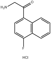 2-amino-1-(4-fluoronaphthalen-1-yl)ethan-1-one hydrochloride Struktur