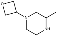 3-methyl-1-(oxetan-3-yl)piperazine Struktur