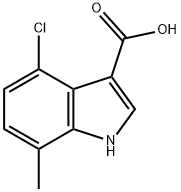 4-chloro-7-methyl-1H-indole-3-carboxylic acid Struktur