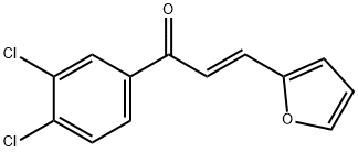 (2E)-1-(3,4-dichlorophenyl)-3-(furan-2-yl)prop-2-en-1-one Struktur