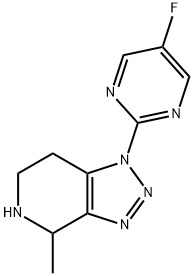 1-(5-fluoropyrimidin-2-yl)-4-methyl-4,5,6,7-tetrahydro-1H-[1,2,3]triazolo[4,5-c]pyridine Struktur