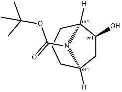 endo-8-boc-6-hydroxy-8-azabicyclo[3.2.1]octane Struktur