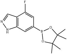 (4-Fluoro-1H-indazol-6-yl)boronic acid pinacol ester Struktur