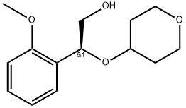 (S)-(2-methoxyphenyl)((tetrahydro-2H-pyran-4-yl)oxy)methanol Struktur