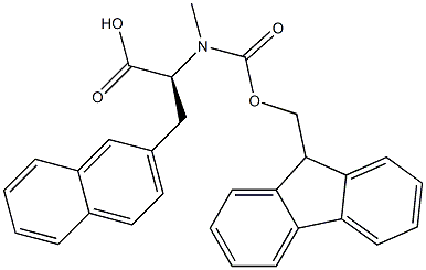 N-Fmoc-N-methyl-3-(2-naphthyl)-L-alanine Struktur