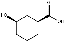 (1S,3R)-3-hydroxycyclohexane-1-carboxylic acid Struktur