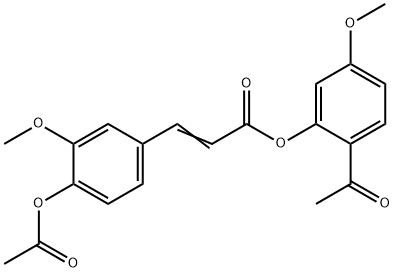 2-Propenoic acid, 3-[4-(acetyloxy)-3-methoxyphenyl]-, 2-acetyl-5-methoxyphenyl ester Struktur