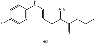 DL-5-fluoroTryptophan ethyl ester hydrochloride Struktur