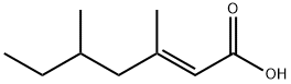 (E)-3,5-dimethylhept-2-enoic acid Struktur