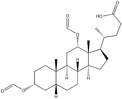 Cholan-24-oic acid,3,12-bis(formyloxy)-, (3a,5b,12a)- Struktur