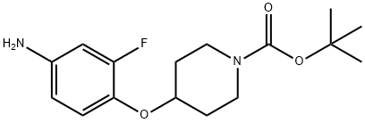 tert-Butyl 4-(4-amino-2-fluorophenoxy)piperidine-1-carboxylate Struktur