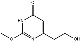 6-(2-hydroxyethyl)-2-methoxypyrimidin-4(3H)-one Struktur