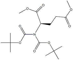 (R)-dimethyl 2-(bis(tert-butoxycarbonyl)amino)pentanedioate Struktur